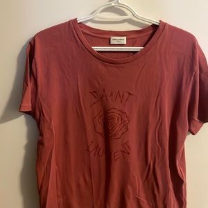 Distressed pink Saint Laurent t-shirt